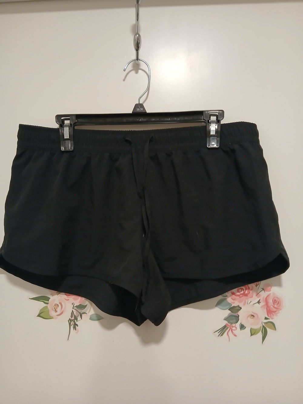 Women's Black Drawstring Lounge Shorts